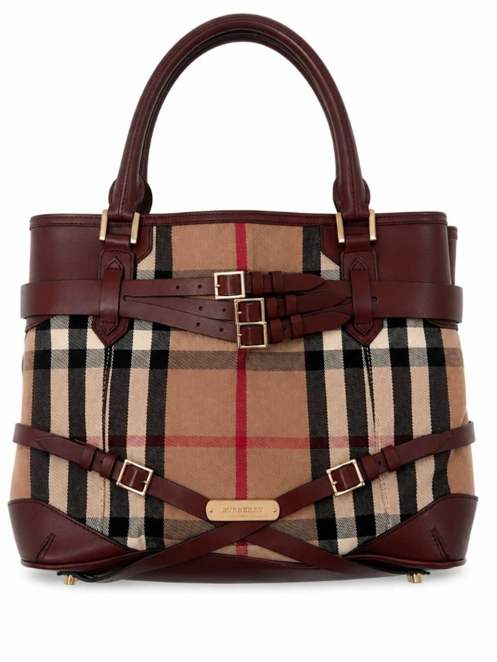 Burberry Bridle Lynher House Check Shoulder Bag Plus Longer Strap + COA